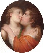unknow artist Two lovers embracing France oil painting artist